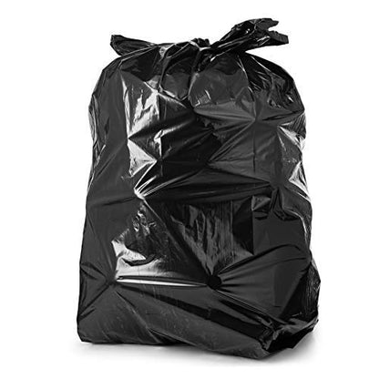 Trash Bags 45 Gallon, (100 Count w/Ties) Large Black Garbage Bags, 40"W x 46"H