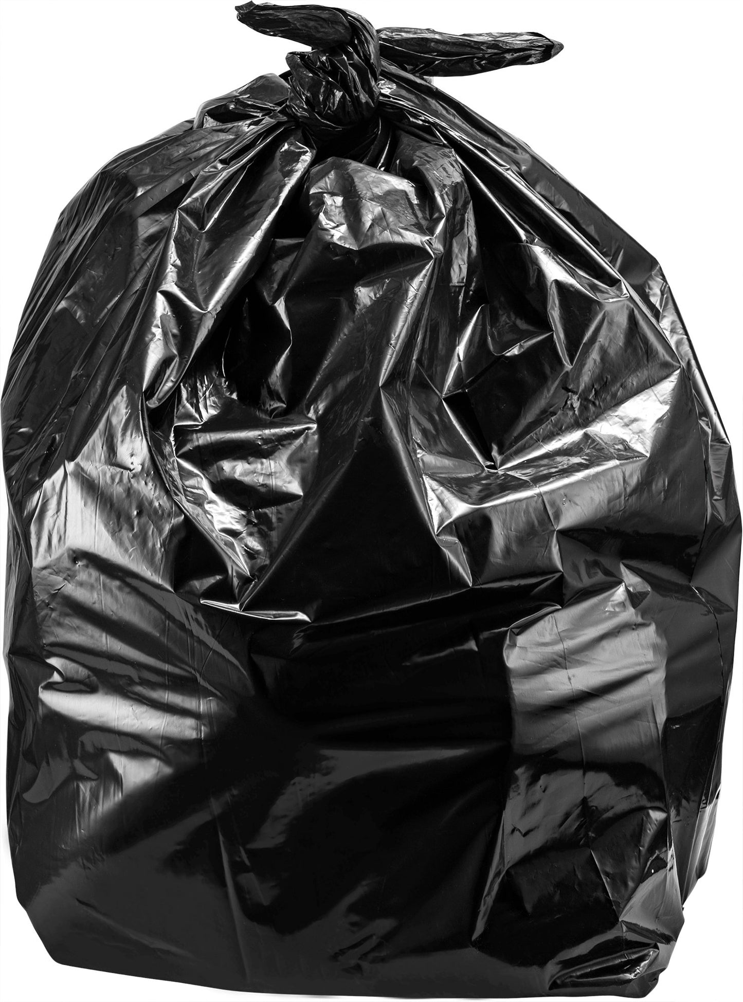 Trash Bags, For 55 Gallon, (50 Case w/Ties) Large Black Garbage Bags